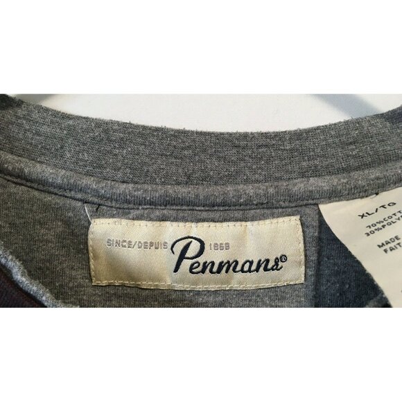 Vintage Penmans Men Sweater Sweatshirt Black Red Pullover Cotton Size XL - Picture 4 of 7